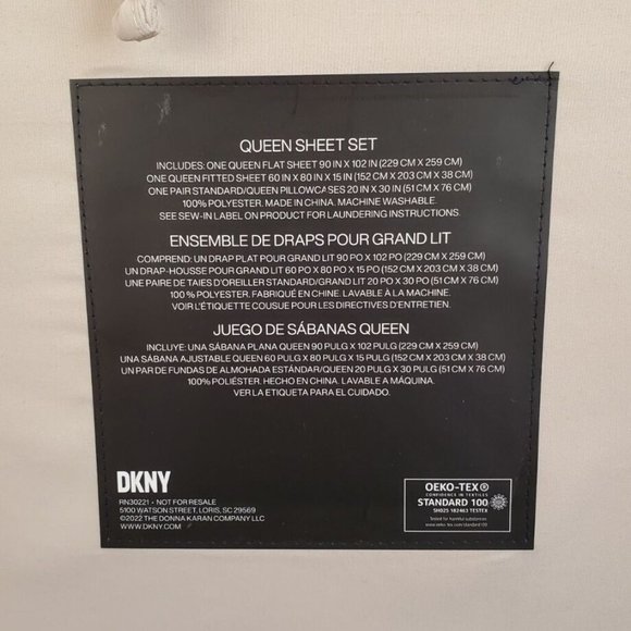DKNY Tan Queen Sheet Set - Picture 5 of 7